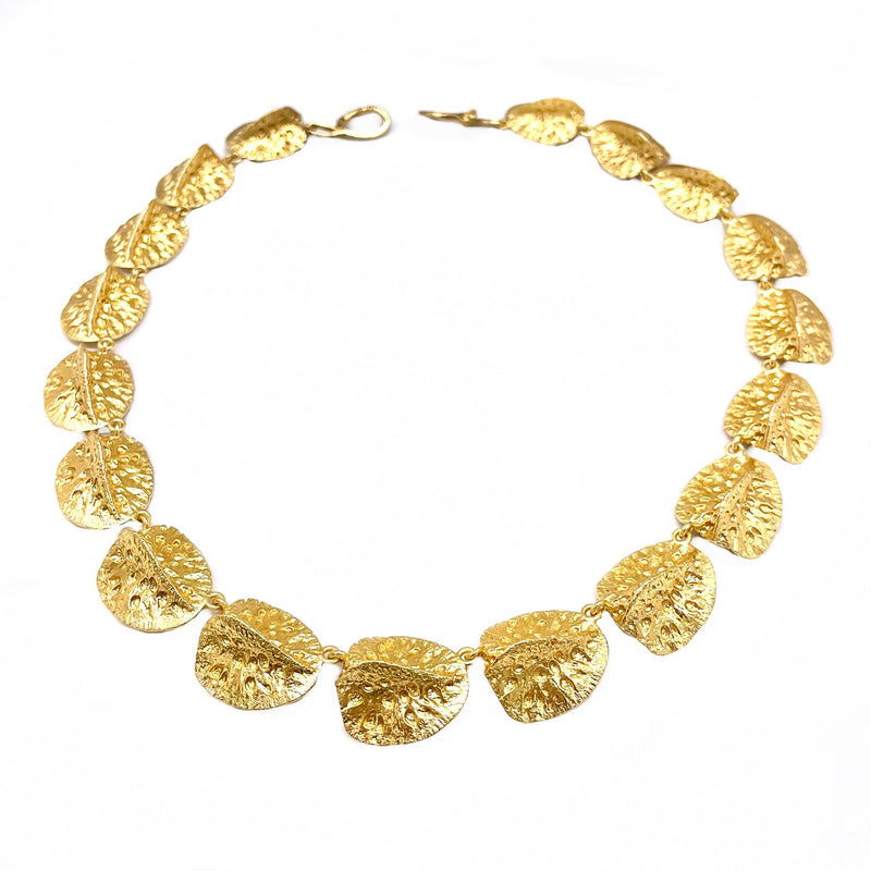 vermeil alligator scute necklace gogo jewelry on white background