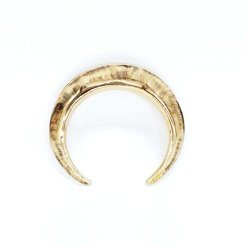 Shiny Gold Tumbaga Boars tusk Pendant Silde Gogo jewelry