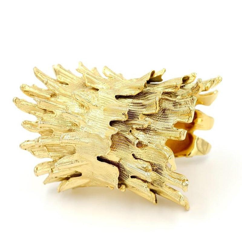 spiny murex conch cuff double gold plated gogo jewelry