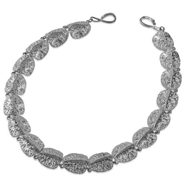 Full Silver Alligator Scute Necklace in Sterling by Gogo Jewelry 