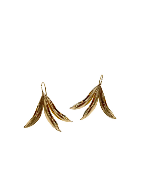 Leaf Pod Earrings - Wire