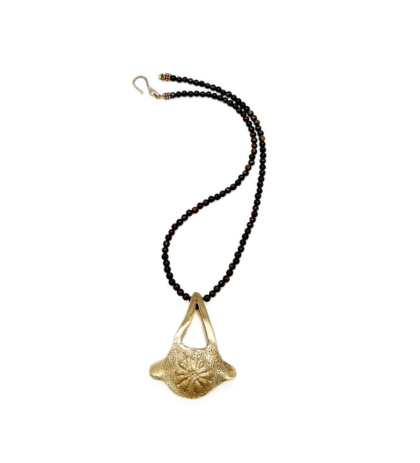 Dolphin Vertebrae Pendant Necklace - Alpaca