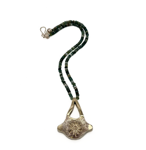Dolphin Vertebrae Pendant Necklace - Alpaca
