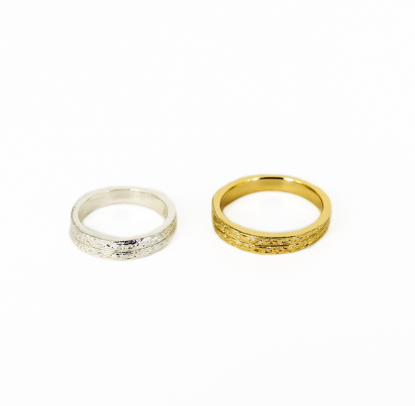 Armadillo Shell Ring (1/2 Width Band)
