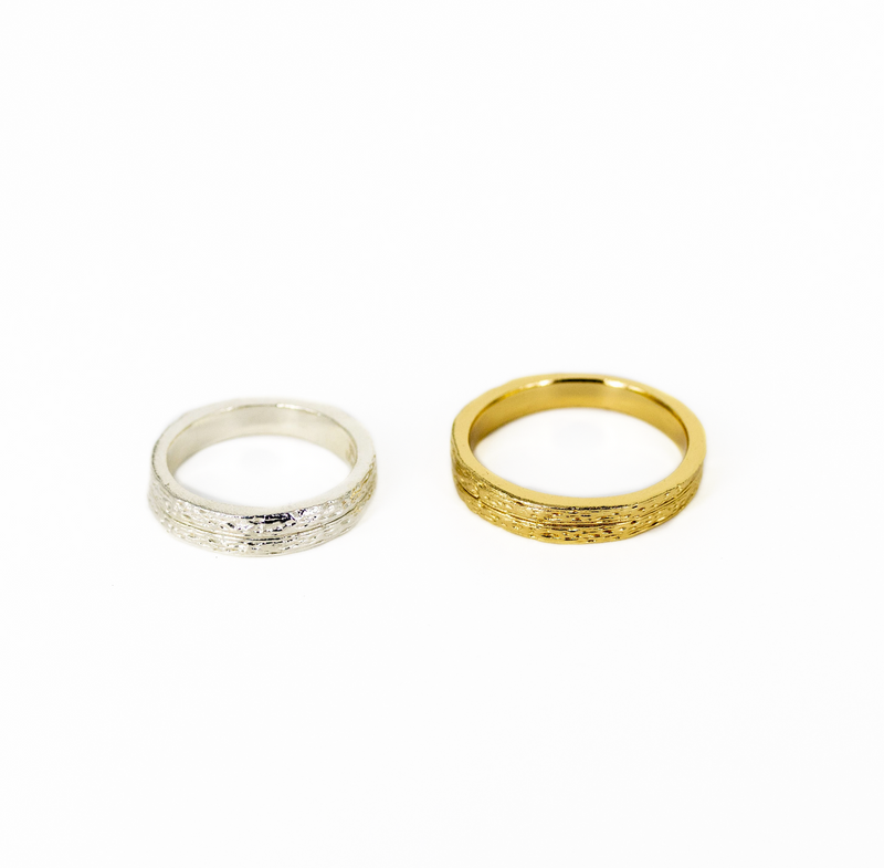 Armadillo Shell Ring (1/2 Width Band)