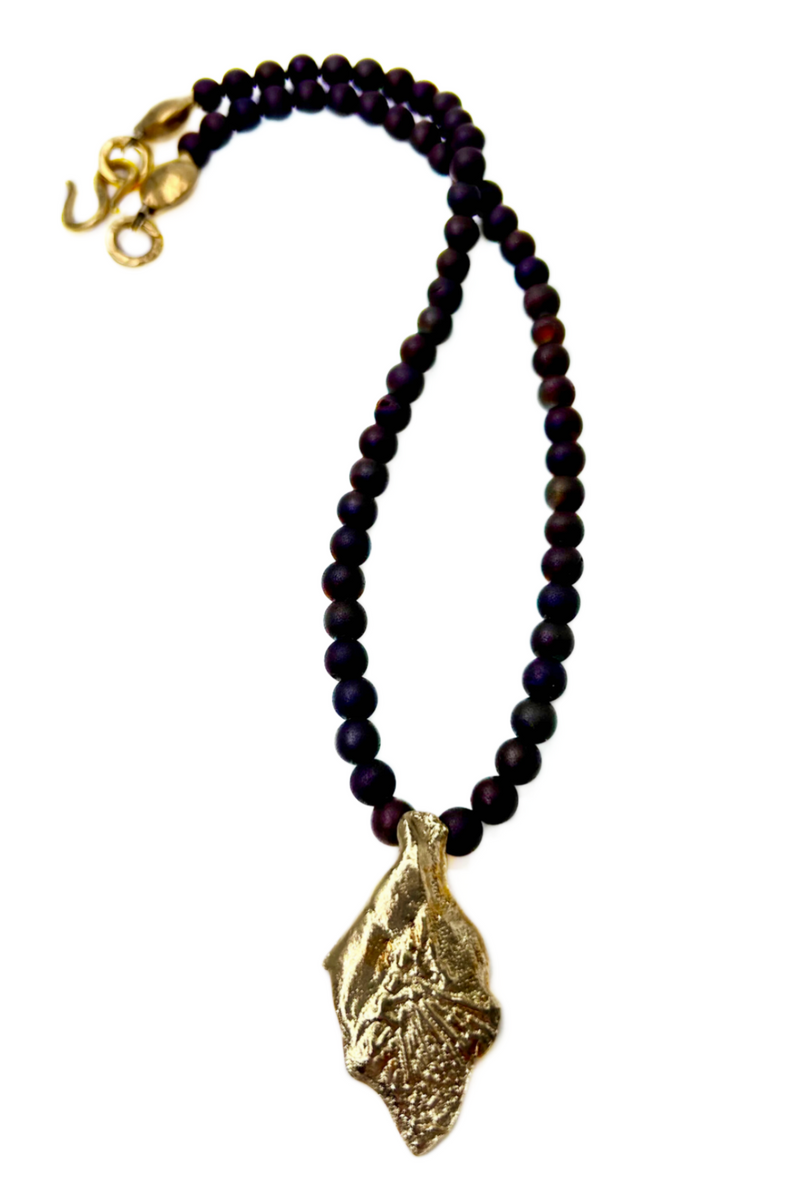 Garfish Scale Pendant Necklace