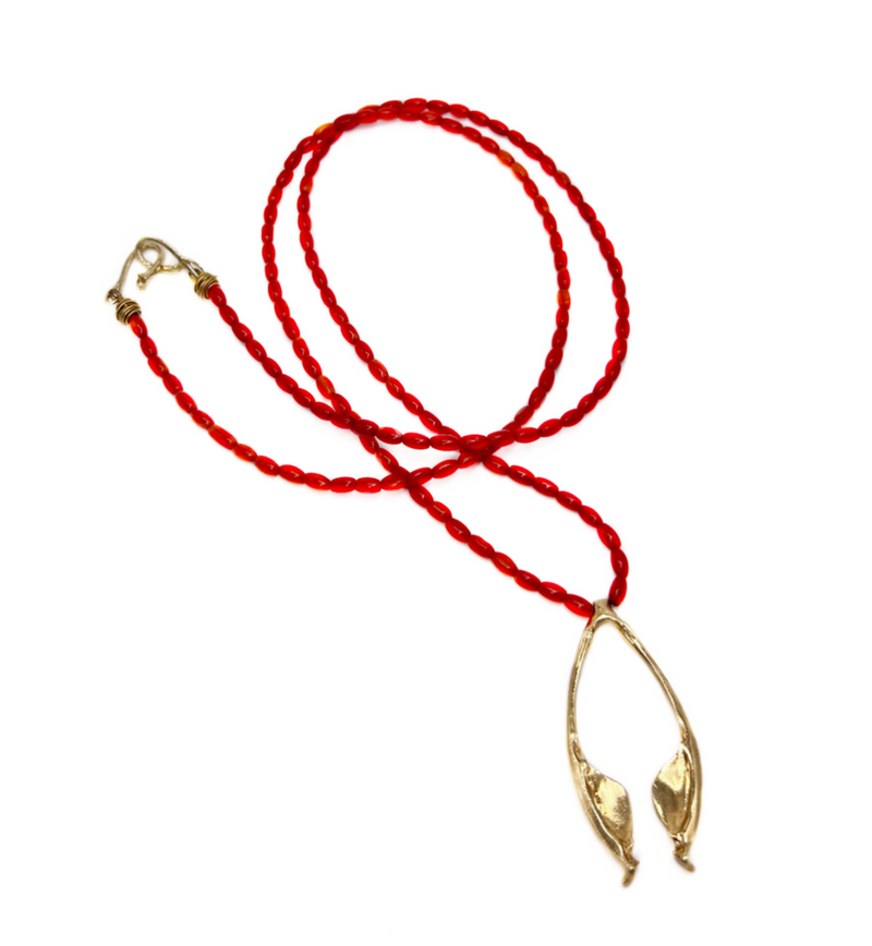 Rattlesnake Jawbone Pendant Necklace