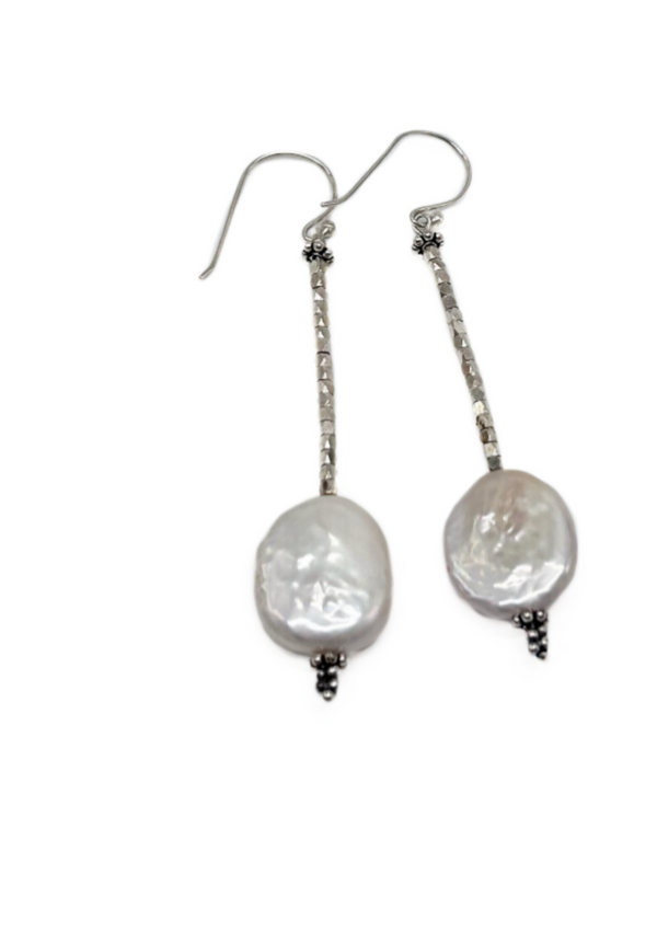 Baroque Pearl Beaded Drop  Earrings - (Wire/Post)