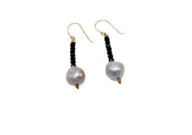 Baroque Pearl Beaded Drop  Earrings - (Wire/Post)