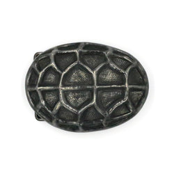 Turtle Shell Belt Buckle - Alpaca Oxidized