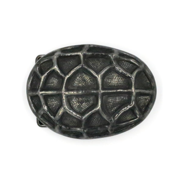 Turtle Shell Belt Buckle - Alpaca Oxidized