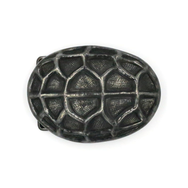 Turtle Shell Belt Buckle - Alpaca Oxidized