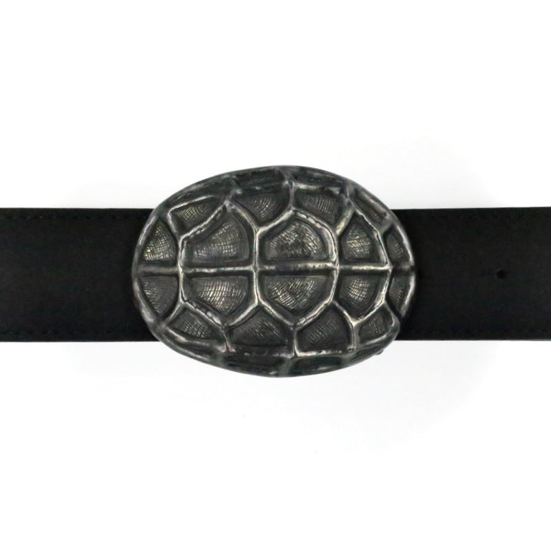 Turtle Shell Belt Buckle - Alpaca (Oxidized)
