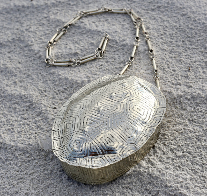 turtle purse alpaca hand forged accessory on the beach gogo jewelry