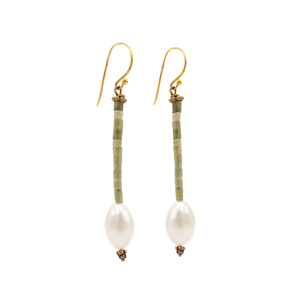 Baroque Pearl Beaded Drop  Earrings - (Wire/Post)
