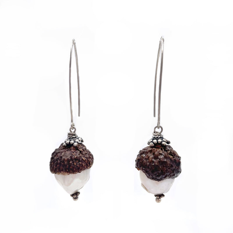 Baroque Pearl Acorn Earrings