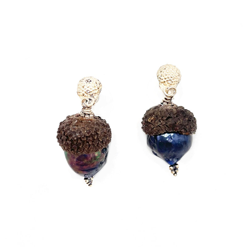 Baroque Pearl Acorn Earrings