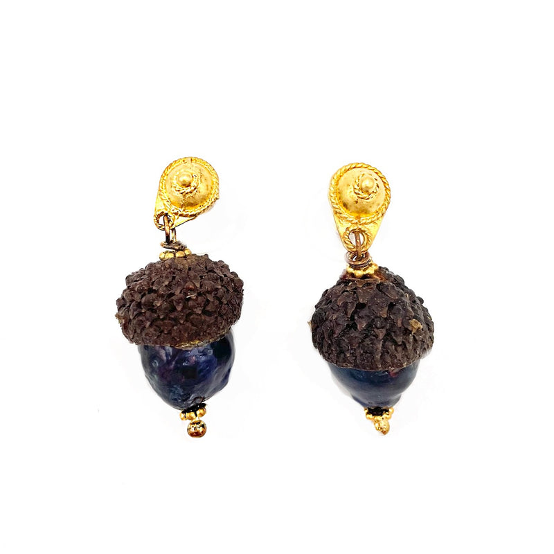 Baroque Pearl Acorn Earrings