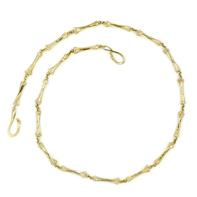 alligator toe bone necklace gold vermeil 18 digit gogo jewelry