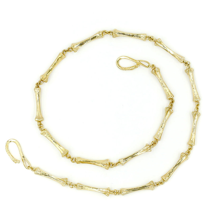 alligator toe bone necklace gold vermeil 16 digit gogo jewelry