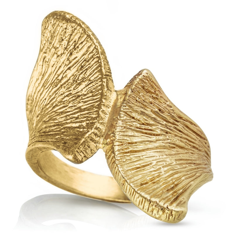 armadillo scapula ring gold vermeil gogo jewelry