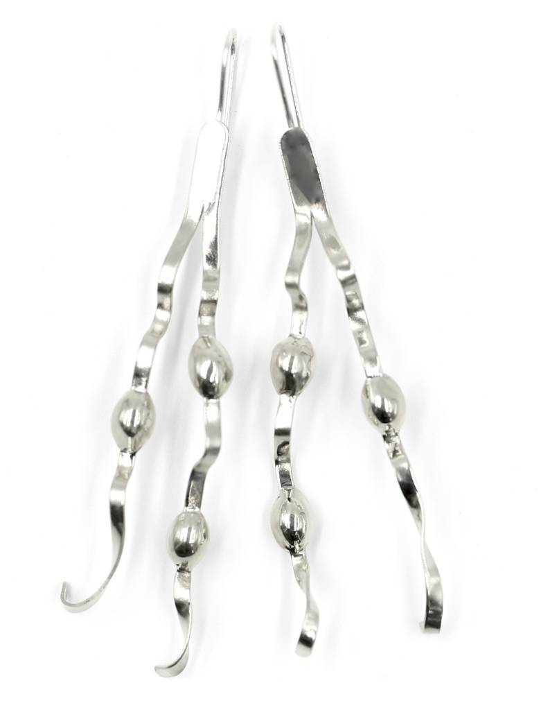 alpaca new england seaweed wire earrings on white background