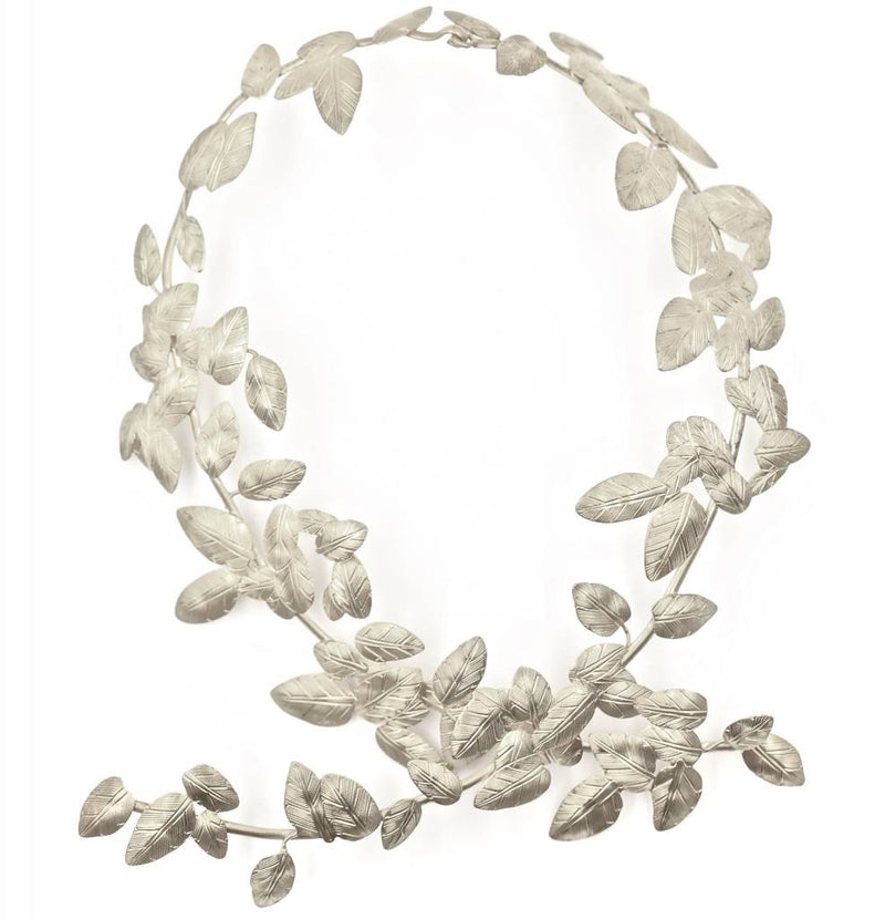 Alpaca Fig Vine Statement Necklace Front view Gogo jewelry