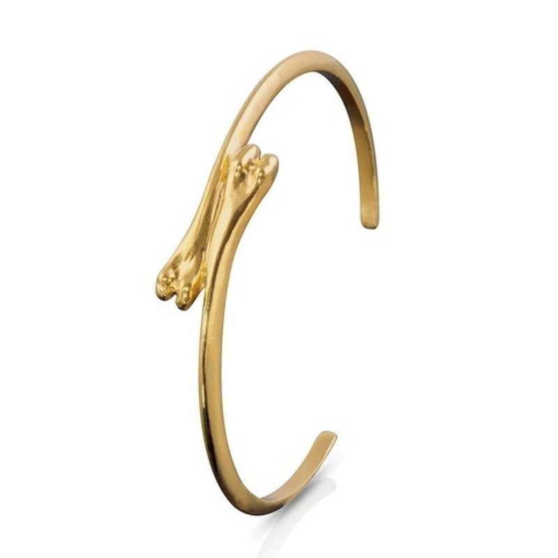 gold vermeil raccoon pecker cuff on white background