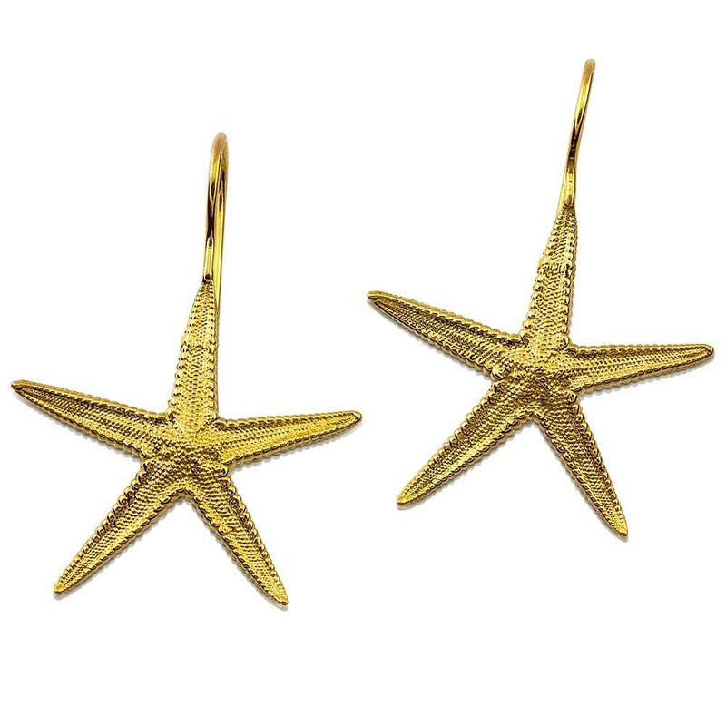 starfish earrings gold vermeil wire gogo jewelry