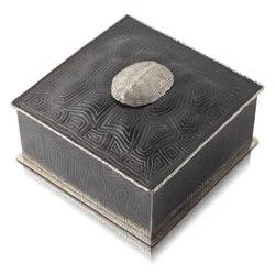 turtle shell keepsake box hand forged alpaca oxidized gogo jewelry home