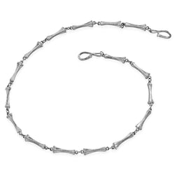 alligator toe bone necklace sterling silver 16 digit gogo jewelry