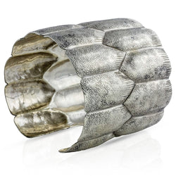 armadillo tail cuff alpaca hand forged gogo jewelry