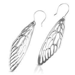 Cicada Wing Earrings - Alpaca