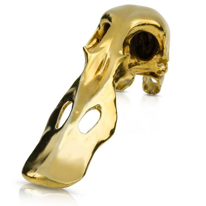 Zoom View of Vermeil Gold Duck Skull