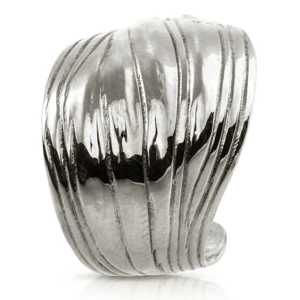 alpaca palm frond ring side view on white background