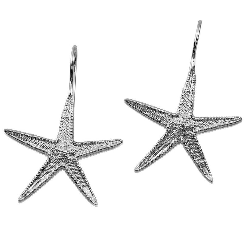 starfish earrings sterling silver wire gogo jewelry