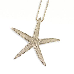 large starfish pendant 14k gold on gold bead chain gogo jewelry